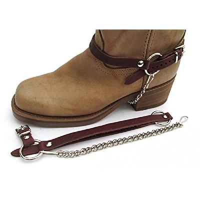 Stylish Leather Chain  Boot - Brown