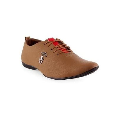 Synthetic Casual Shoes - Tan