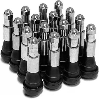 Chrome Sleeve Snap In Tubeless Tyre Valve