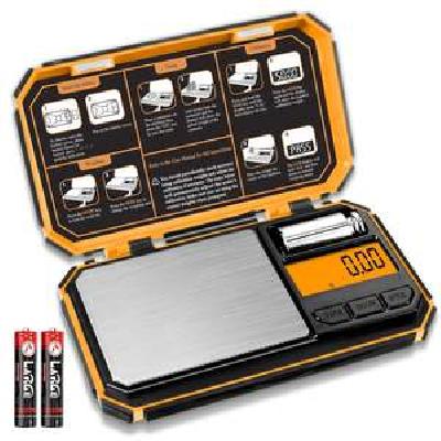 Digital Pocket Scale, 0.1g to 200g, Silver High Accuracy Digital Pocket LCD Weighing Scale
