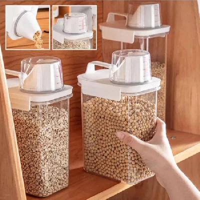 Easy Flow Plastic Kitchen Storage Jars 