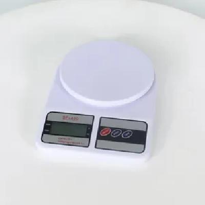 Electronic Kitchen Digital Weighing Scale with Tare Function with Adaptor (10 Kg-HF 400A) - Whit