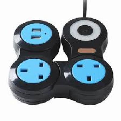 Socket Extension Board (with Individual Switches, Universal Sockets, Fuse Protection) 4 Pin