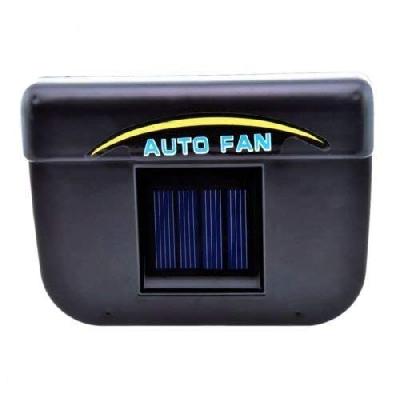 Solar Car Auto Cooler Ventilation Fan Automobile Air Vent Exhaust Heat Fan with Rubber Strip Black