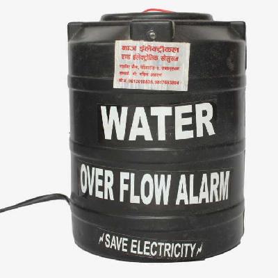 Water Over Flow Tank Alarm with Voice Sound Premium Quality (Black)