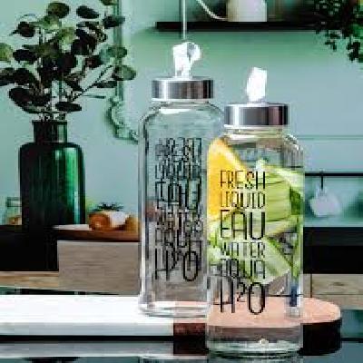 Glass Water Bottle