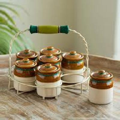 PICKEL JAR WITH STAND