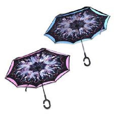 Reverse 2 Layer Black Umbrella