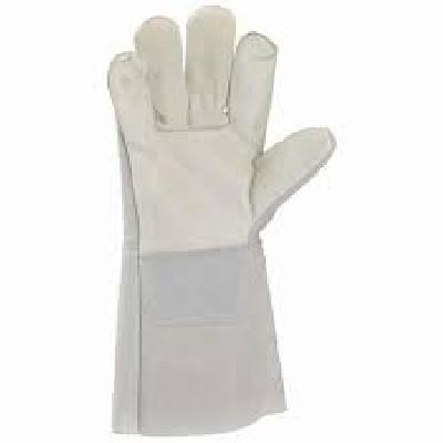 Gripper Leather Hand Gloves Chrome
