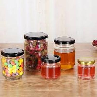 1000ml Amrutam Glass Jar With Airtight And Lid, Kitchen Storage For Masla Jar, Honey Jar, Container