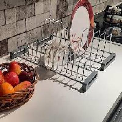 2 Layer Cup Saucer Stand Kitchen Storage Rack and Modular Platform Cutlery Utensil Holder
