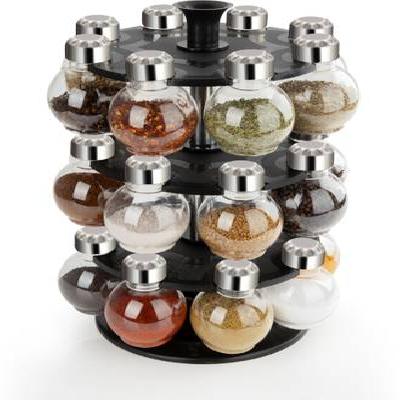 360 Degree Revolving Round Shape Spice Rack and Spice Rack Container Stand For Kitchen