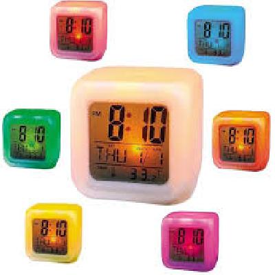 3D Color Changing Clock and Plastic Color Changing LED Digital Alarm Clock and 7 Color Changing Clock