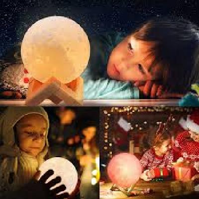 3D Moon Lamp and Color Changing Moon Night Lamp With Stand and Rechargeable Moon Lamp with Touch