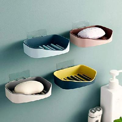 ABS Plastic Bathroom Soap, Dish Holder for Home Wall Mounted Bar Soap Dish Holder for Shower