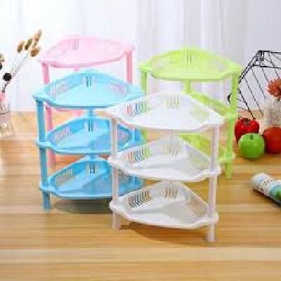 Bathroom Corner Triangle Shelf and Kitchen Caddy Plastic Triangle Rack and Home Corner Shelves