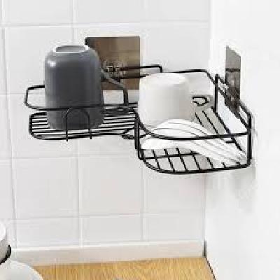 Metal Storage Organizer Bathroom Corner Rack and Bathroom Shelves Organizer Storage, Bathroom Shelf