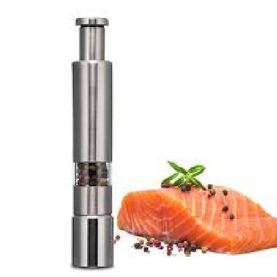 Mini Pepper Grinder Crusher Mill Stainless Steel Hand Thumb Press Set Machine for Grinding Salt