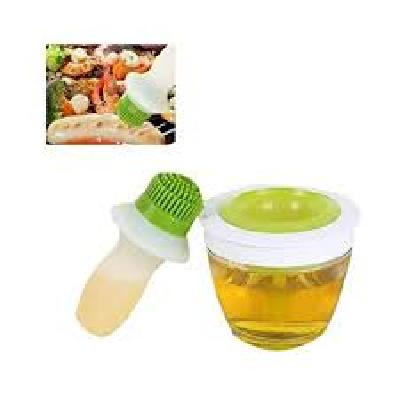 Oil Basting Set and Dispenser Glass Bowl and Silicone Pastry Brush Set For Cooking