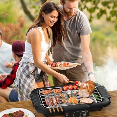 Portable 2000W Electric BBQ Grill with Adjustable Temperature Control Picnic Barbeque Grill