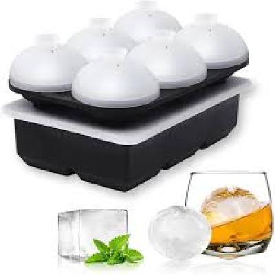 Silicon Ice Cube Tray Round Ice Ball Maker Mold for Freezer , Ice Spheres for Whiskey Lovers