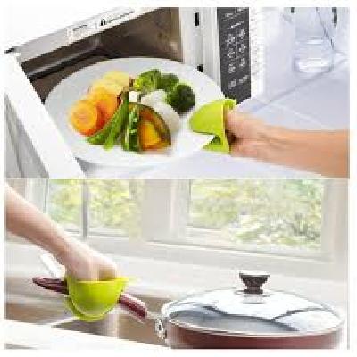 Silicone Microwave Oven Mitts and Kitchen Pot Holder and Resistant Pinch Grip Gloves and Hand Clip Gloves