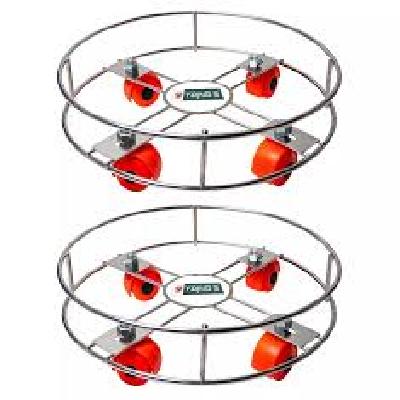 Stainless Steel Gas Cylinder Thin Trolley Stand With Wheels and Lpg Cylinder Stand