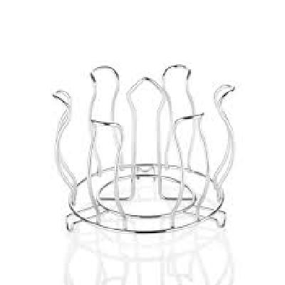 Stainless Steel Lotus Shape Glass Stand for Kitchen and Dining Table Glass Holder Stand