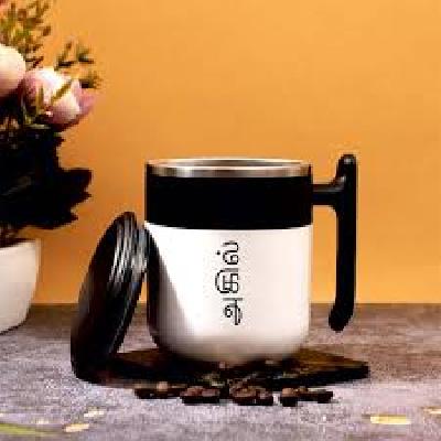 Stainless Steel Travel Coffee Mug Cup and Hot Coffee Drinks Spill Proof Cup and Heated Thermos Mug