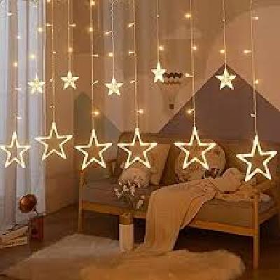 Star Curtain LED Lights and Home Decoration Star Lights and Christmas, Party Decorative Lights