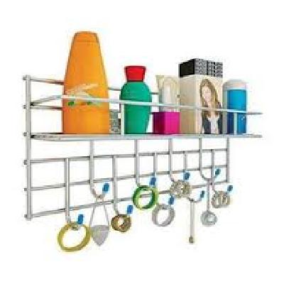 Steel Wall Mount Single Layer Multi Purpose Use Key Ladle Holder Stand Wall Hanging Hooks Rack