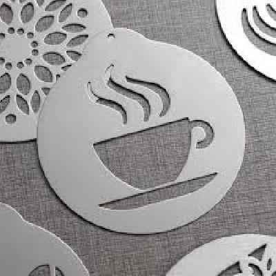 16 Pcs Creative Coffee Various Themes Barista Stencils Template Strew Pad Duster Spray Art
