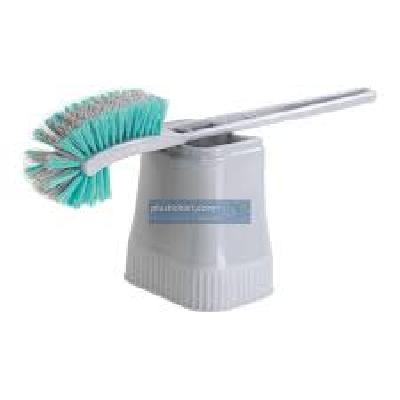 2 in 1 Toilet Brush with Holder Matka Look Like Flower Pot Plastic Toilet Cleaning Brush