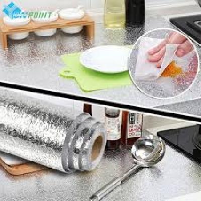 Aluminium Golden Kitchen Oil-Proof Waterproof  Temperature Wall Stickers Contact  Decoration