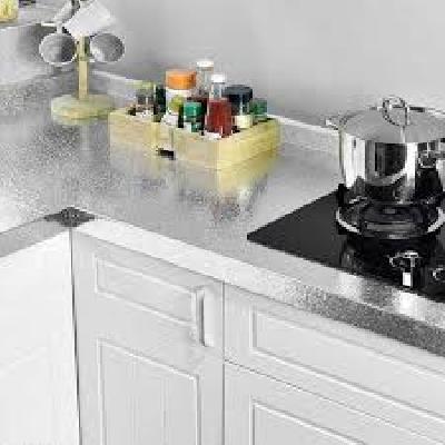 Kitchen Oil Proof Aluminium Foil Stickers Self-Adhesive Waterproof Kitchen Backsplash Wallpaper