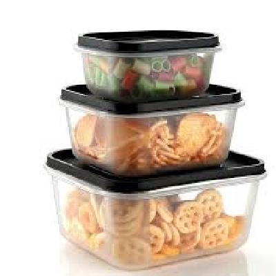 Plastic Airtight Fridge Food Container Bread Box With Lid Grocery Dry Fruits Snacks (2000 ML)-3 Pcs