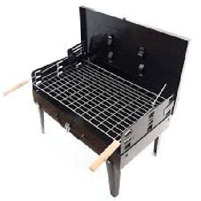 Stainless Steel Briefcase Style Barbecue Grill Toaster Folding Portable Outdoor Grill
