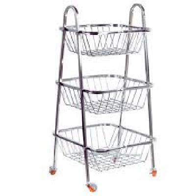 Stainless Steel Folding 3 Shelf Vegetable Fruit Stand
