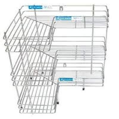 Swadhin 3 Layer Corner L Shape Stainless Steel Stand