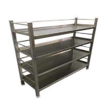 Swadhin Stainless Steel Silver Storage Shelf