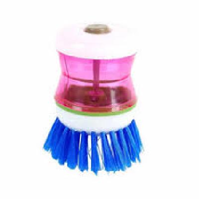 Swadhin Washbasin Plastic Cleaning Brush with Liquid Soap Dispenser