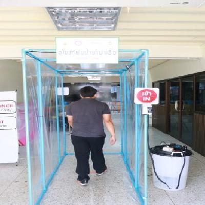 Automatic Body Detect Sensor Based Full Body Sanitation Tunnels