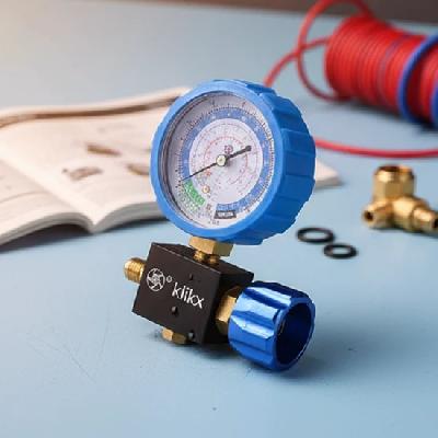 KLIKX  SINGLE MANIFOLD GAUGE (BLUE)