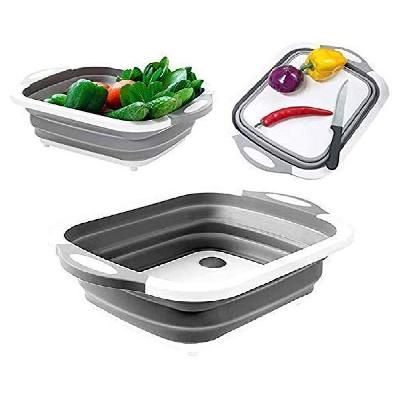 3-in-1 Folding Cutting Board with Basket