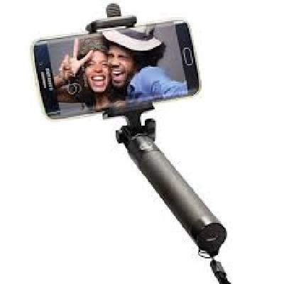 Mobile Phone Selfie Stick and Monopod With Aux Cable