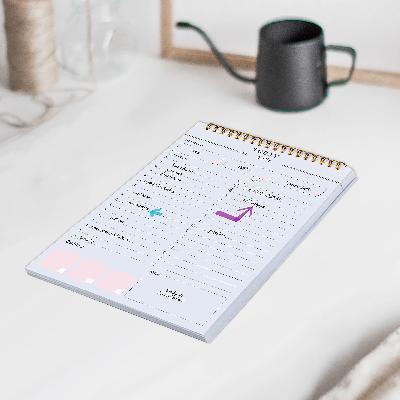 B69 - Spiral Weekly Scheduler Notepad