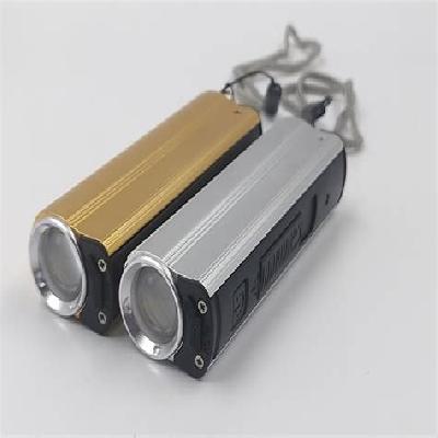 C51 - Metal Power Bank With Lighter, Two Level Torch And Blinker