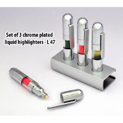 Chrome Plated Liquid Highlighters