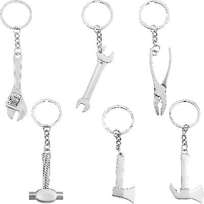 J64 - Wine Bottle Shape Keychain With 5 Tools (metal)