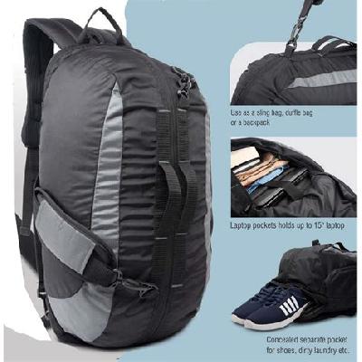 Multipurpose Sling Duffle Bag  Convertible To Backpack  Separate Laptop Space
